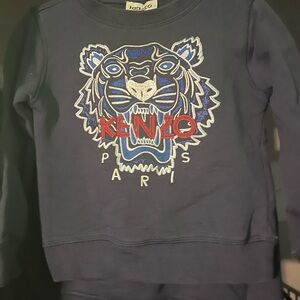 Kenzo Kids Navy and Red Tiger Sweatshirt